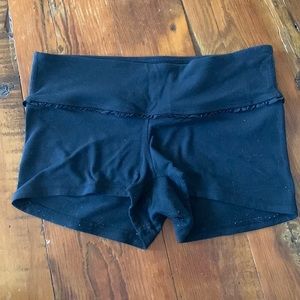 Lululemon Luon Black Spandex Shorts Size 6
